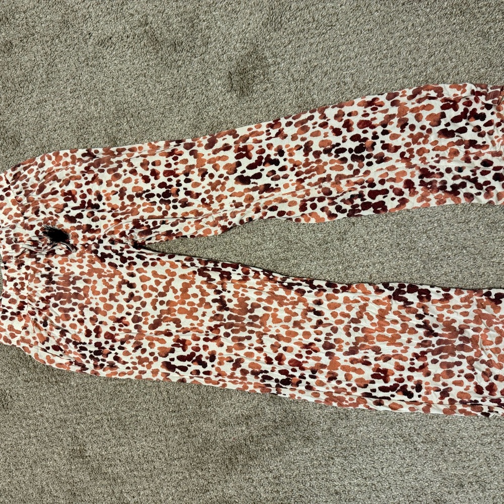 Stars Above Pink and Brown Pajama Pants